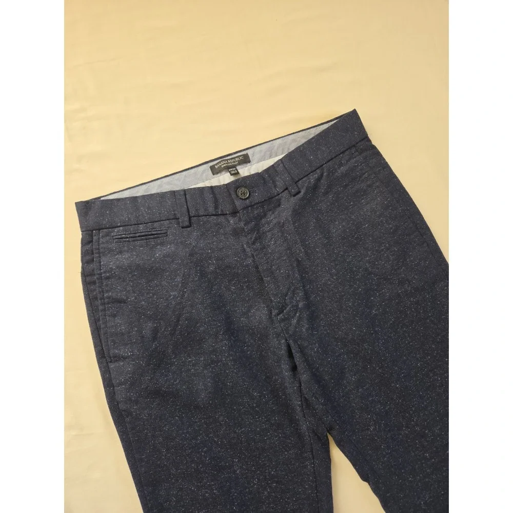 Banana Republic Emerson Blue Wool Blend Dress Pants Slim 31x30 Flat Front